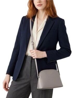 Kate ♠️ Spade DOME Taupe/Gray Leather Crossbody. ALLMOST NEW 6 hours use.